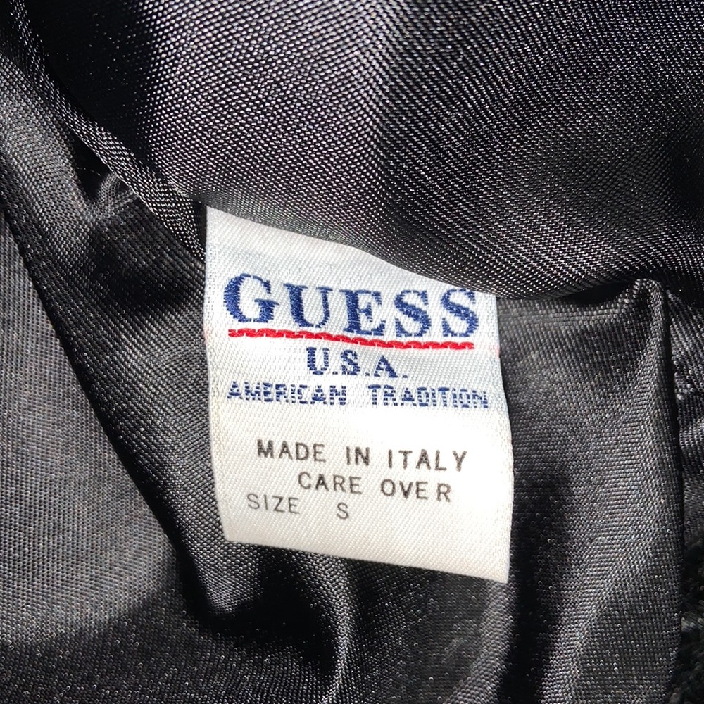 Super Rare Guess Jeans Glamour Faux Fur Jacket Coat - Picture 6 of 13